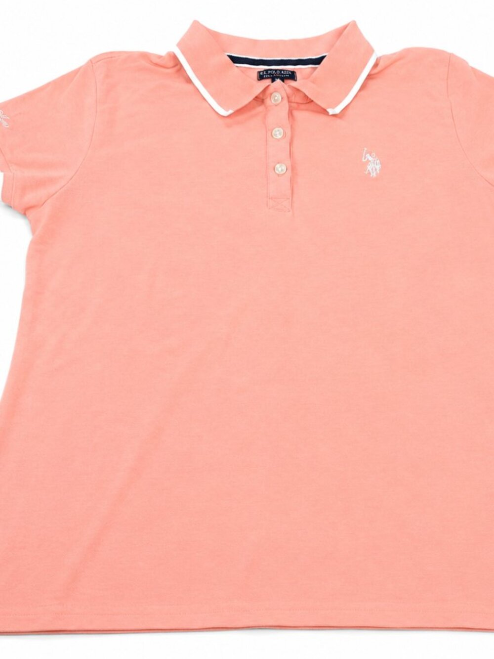 Coral U.S. Polo Assn. Polo Shirt | Size Large